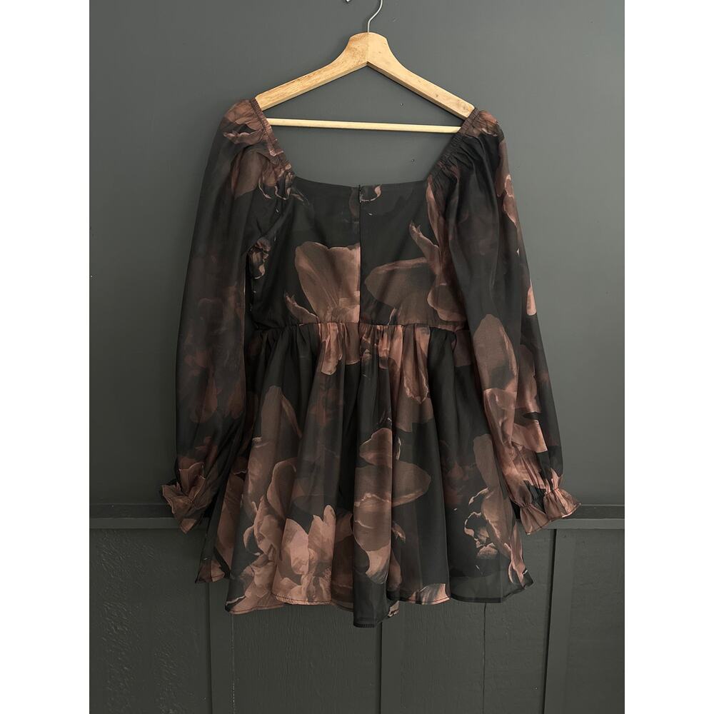 Promesa Rich Blossoms Floral Organza Corset Babydoll Romper Dress NEW Size Small - Picture 10 of 16